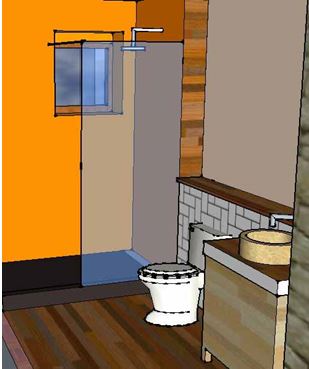 Sketch of new bathroom